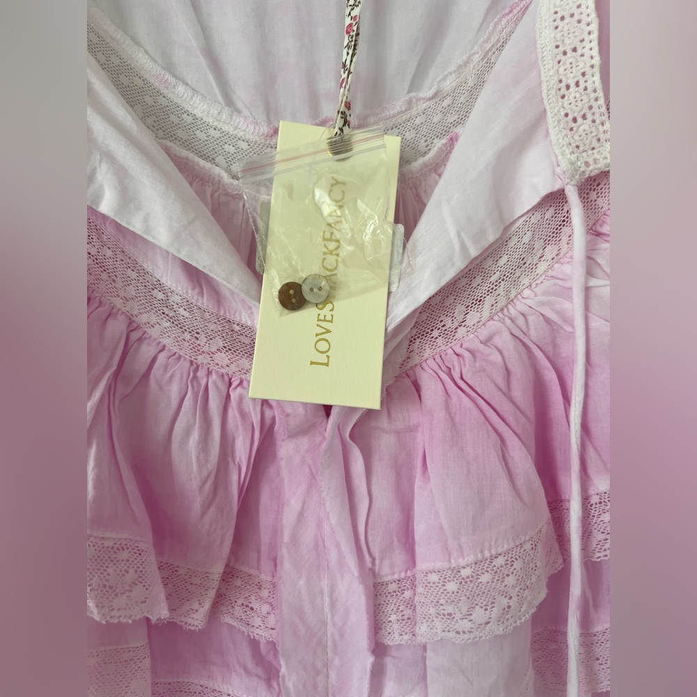 LoveShackFancy Liv Dress – Peony Pink – Size M – NWT New - Picture 4 of 6